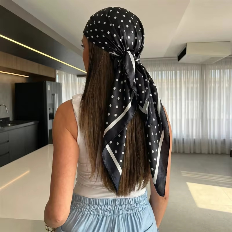 Head Wrap Turban - 2026 Neuer Quadratischer Schal mit Punktmuster