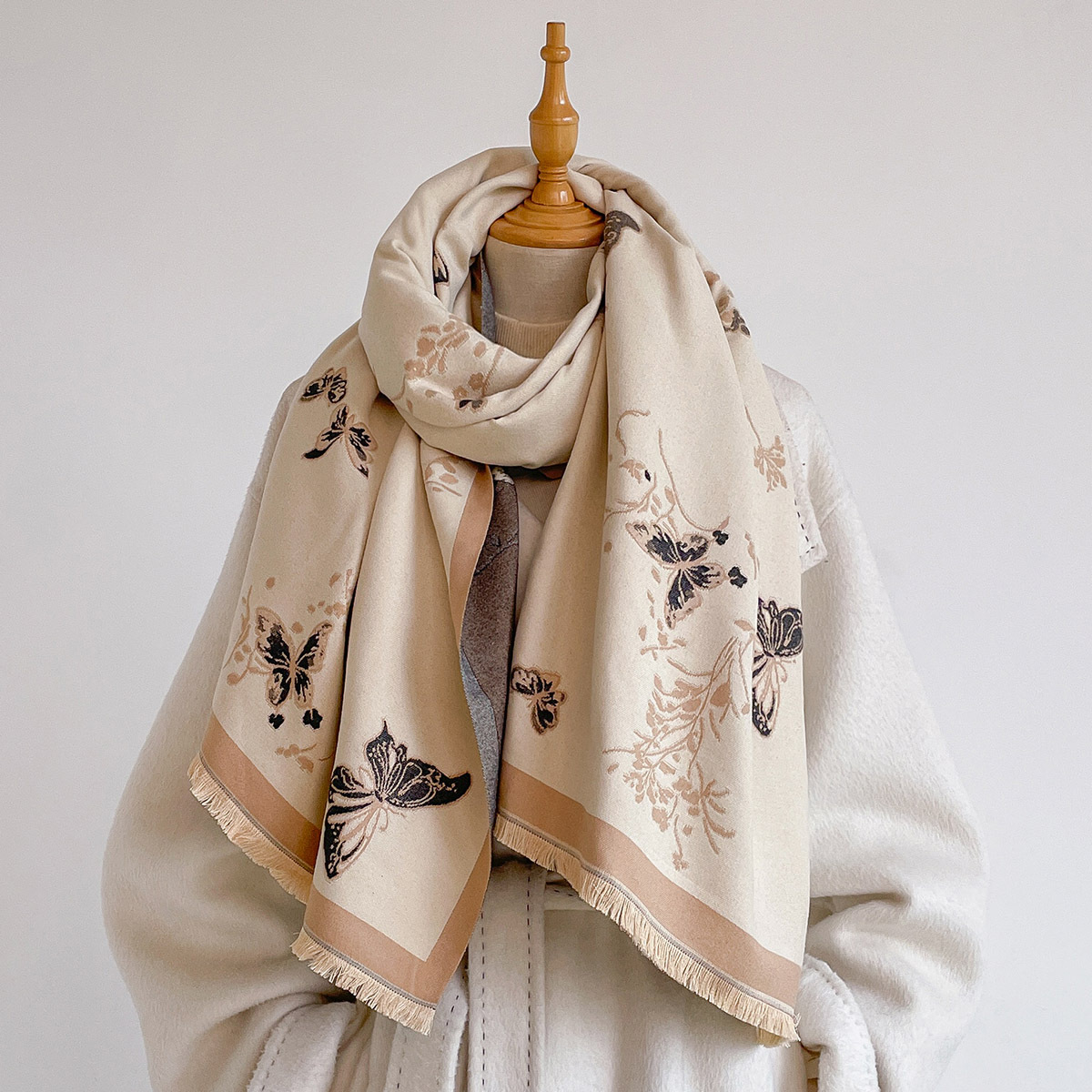 Damen-Schal aus Kaschmir-Imita – Pashmina Wrap Large Bewertung und Preis