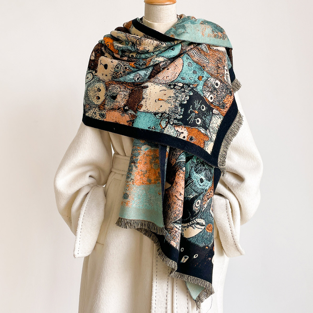 Damen-Schal aus Kaschmir-Imita – Pashmina Wrap Large Bewertung und Preis