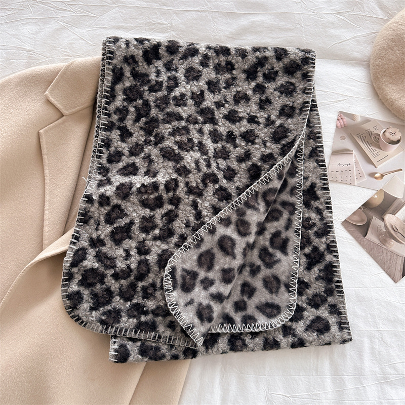 Herbst Winter Leoparden-Schal  – Woven Scarf Blanket Bewertung und Preis