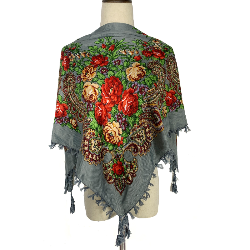 90*90cm WomenRussische Blumen  – Bandana Cotton Bewertung und Preis